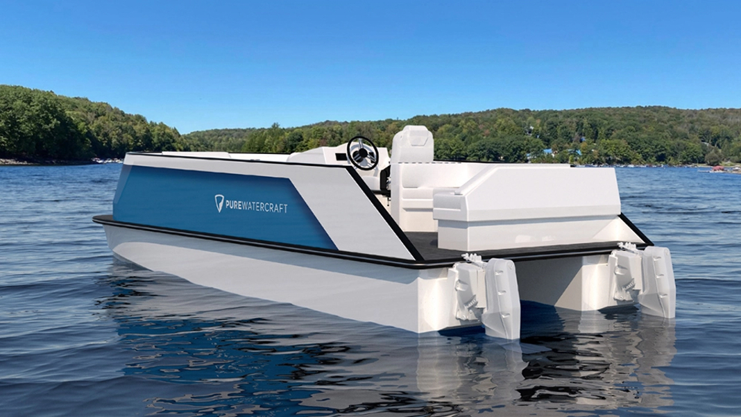 Pure Watercraft electric pontoon boat
