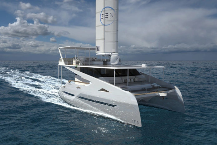 ZEN50 solar electric catamaran